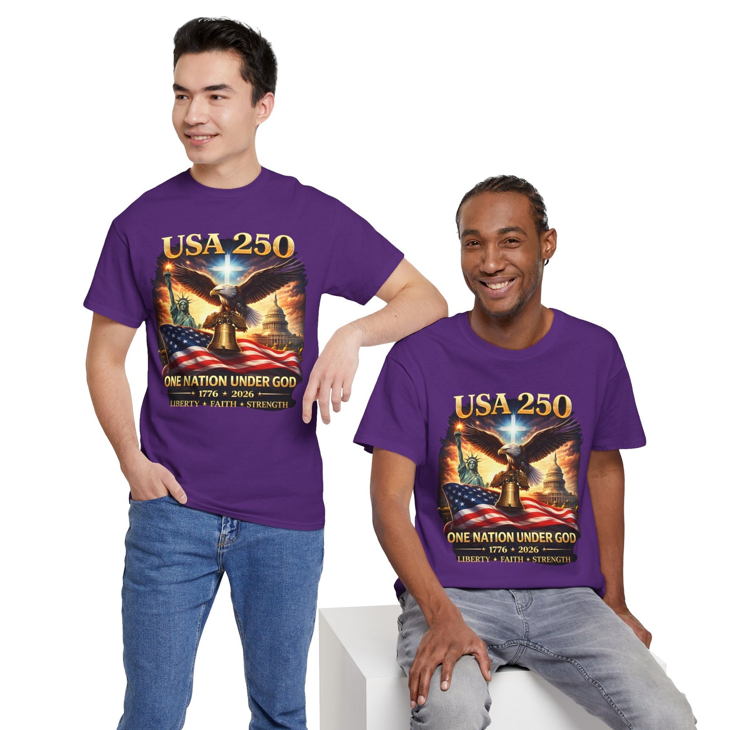 USA 250 Patriotic Tee – One Nation Under God 1776 Shirt