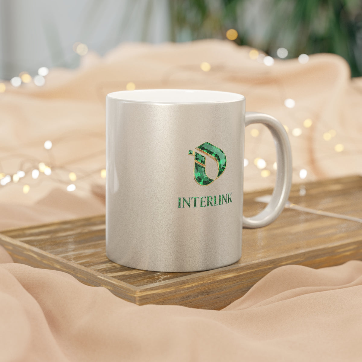 Emerald Interlink Metallic-Finish 11oz Ceramic Mug