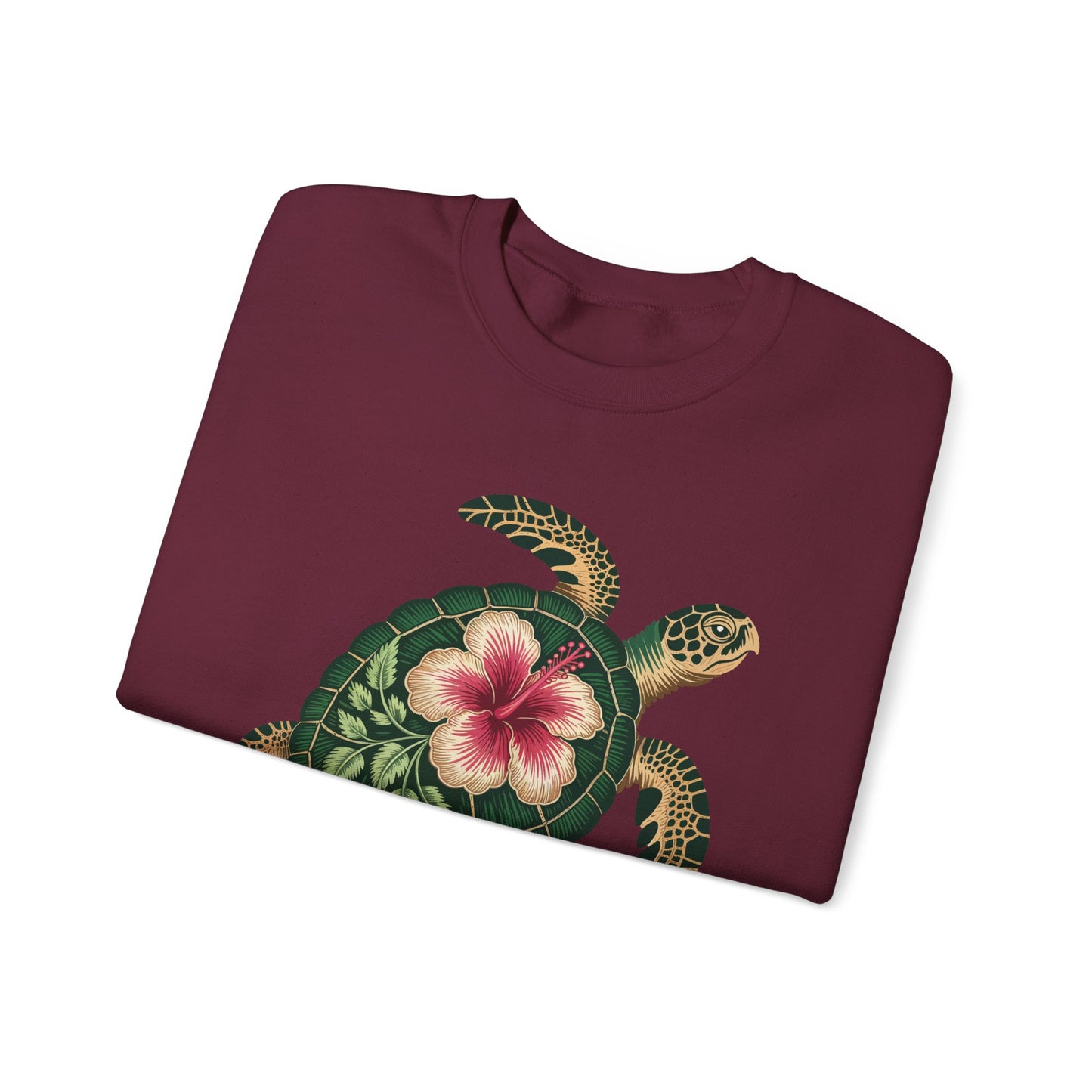 Sea Turtle Floral Graphic Women's Crewneck Sweatshirt