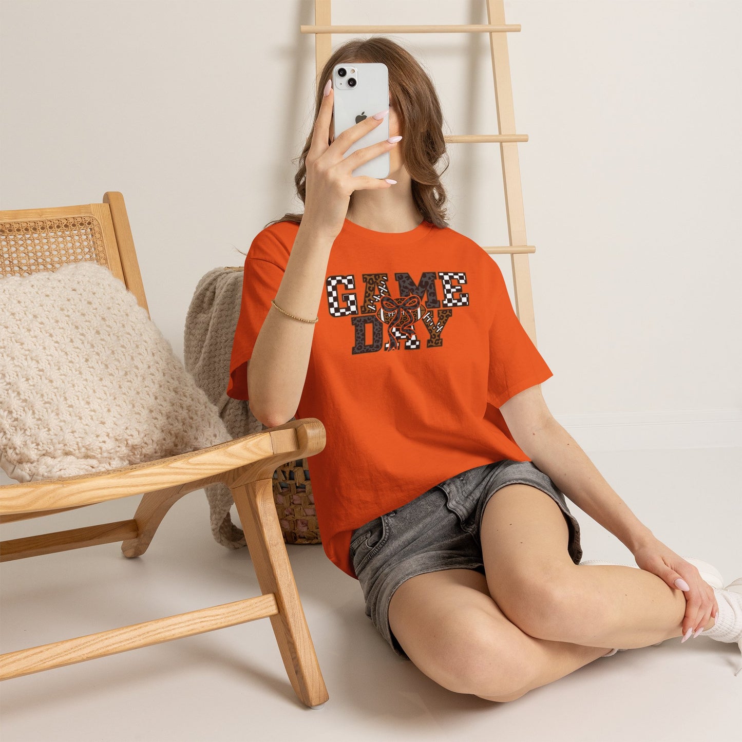 Game Day Leopard Football T-Shirt