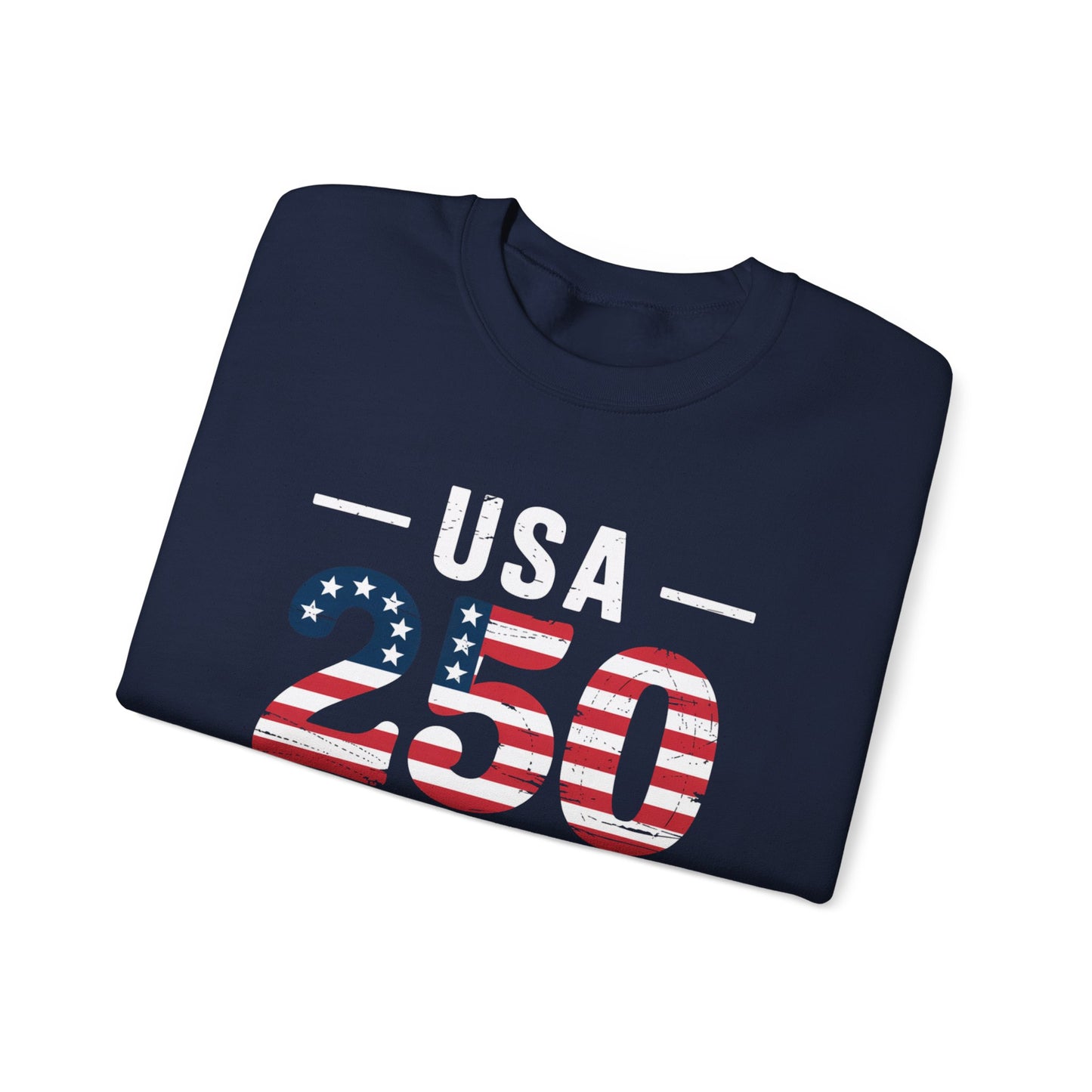 USA 250 Years Patriotic Crewneck Sweatshirt