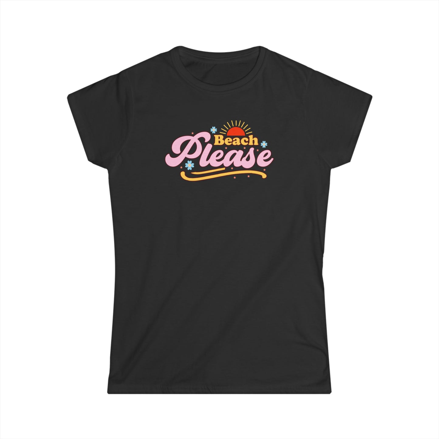 Beach Please Retro Sunset Tee