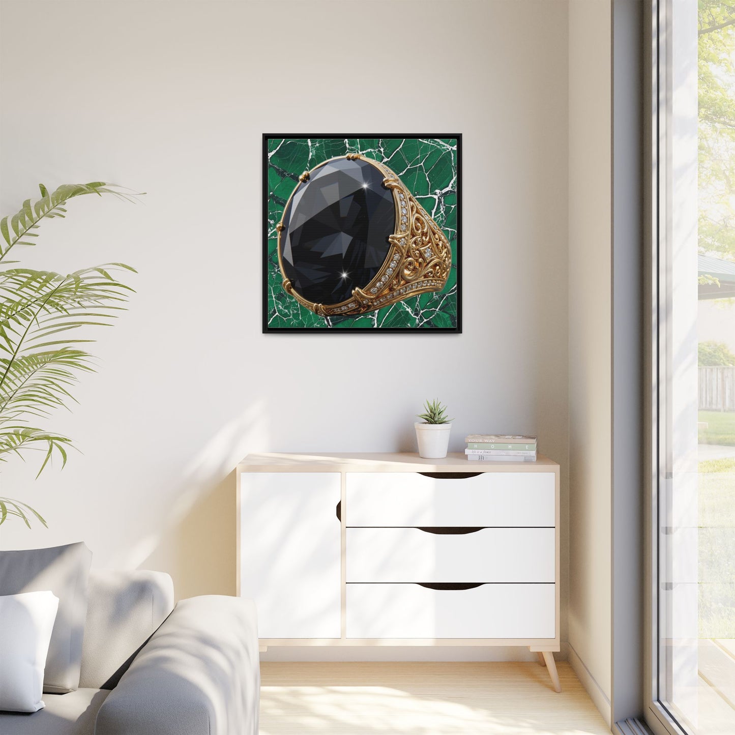 Black Diamond Mosaic Canvas