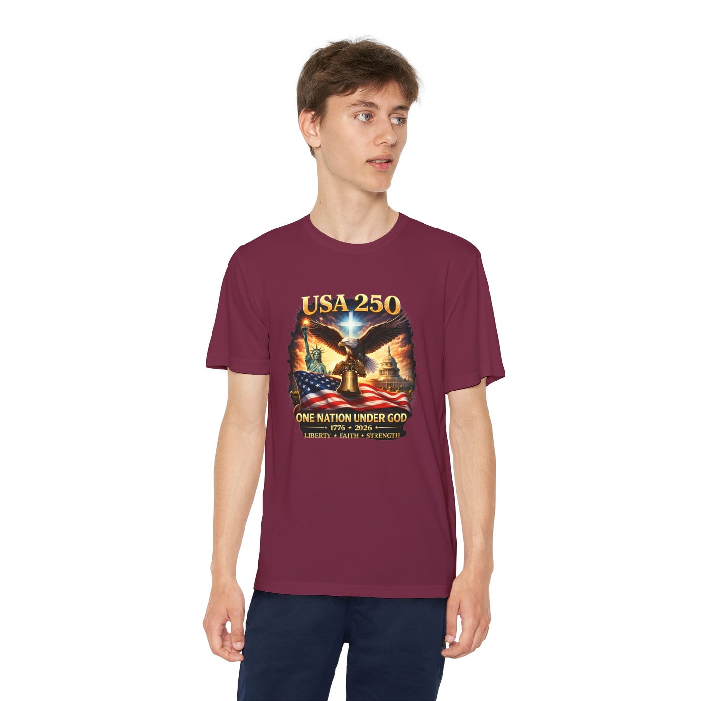 USA 250 Youth Patriotic Graphic Tee