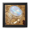 Moonstone Lightplay Ring Framed Canvas