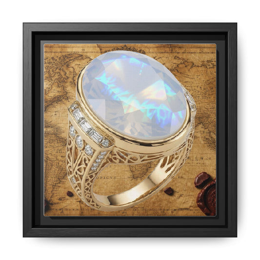 Moonstone Lightplay Ring Framed Canvas