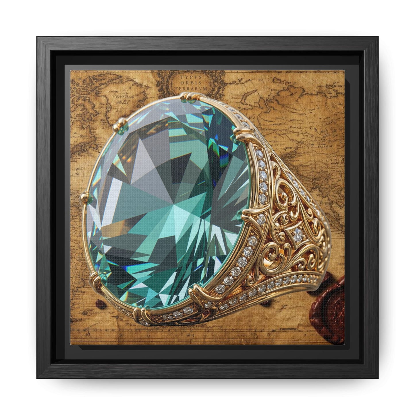 Prismatic Tourmaline Statement Ring Framed Canvas