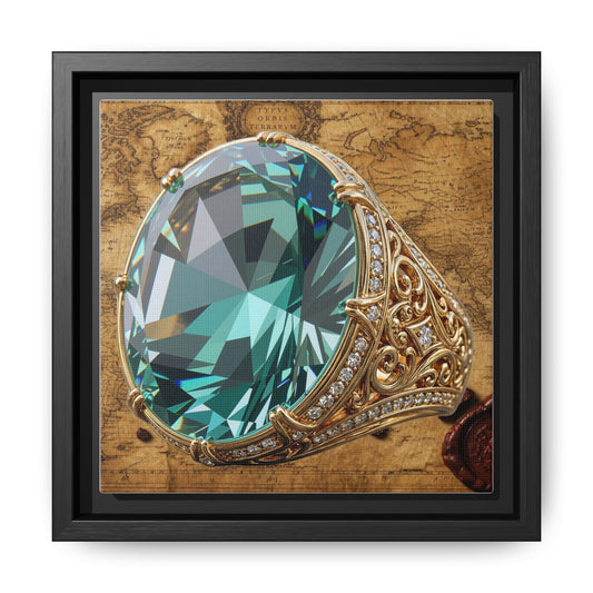 Prismatic Tourmaline Statement Ring Framed Canvas