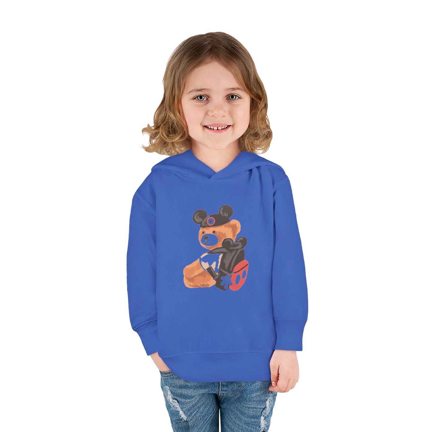 Playful Teddy Bear Toddler Pullover Hoodie