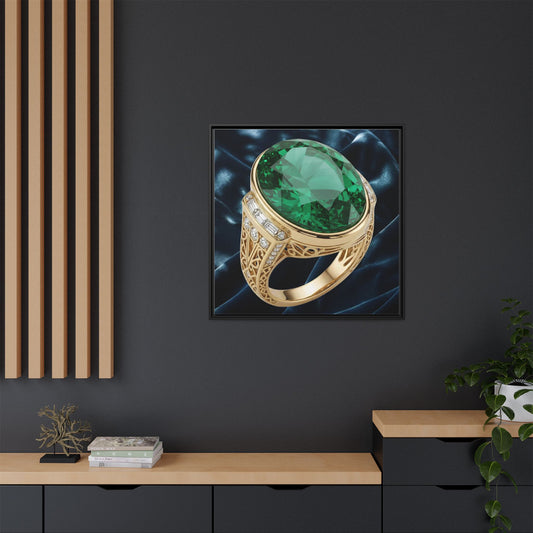Midnight Velvet Emerald Canvas