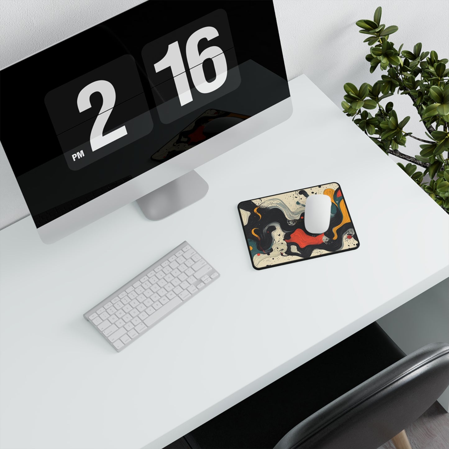 Fluid Ink Marbling Mouse Pad