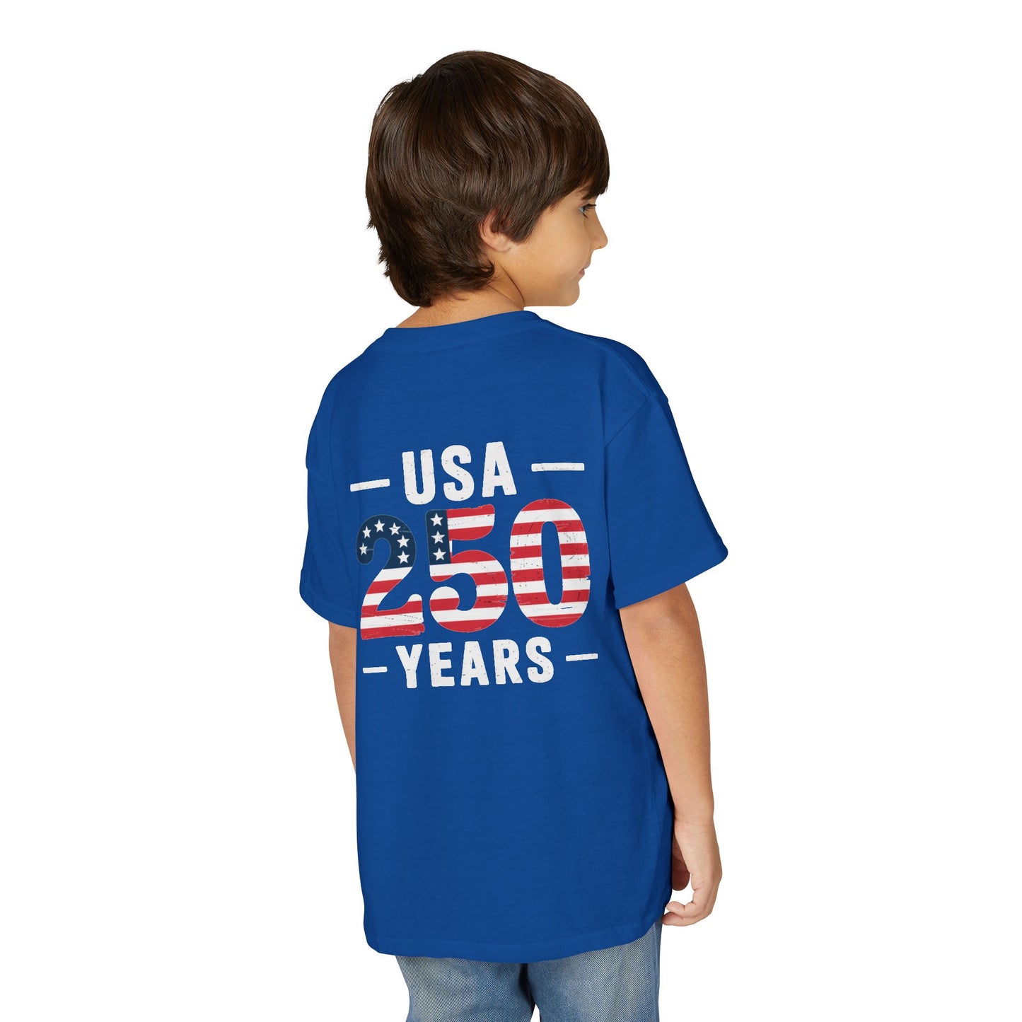 Youth USA 250 Years Patriotic Flag T-Shirt