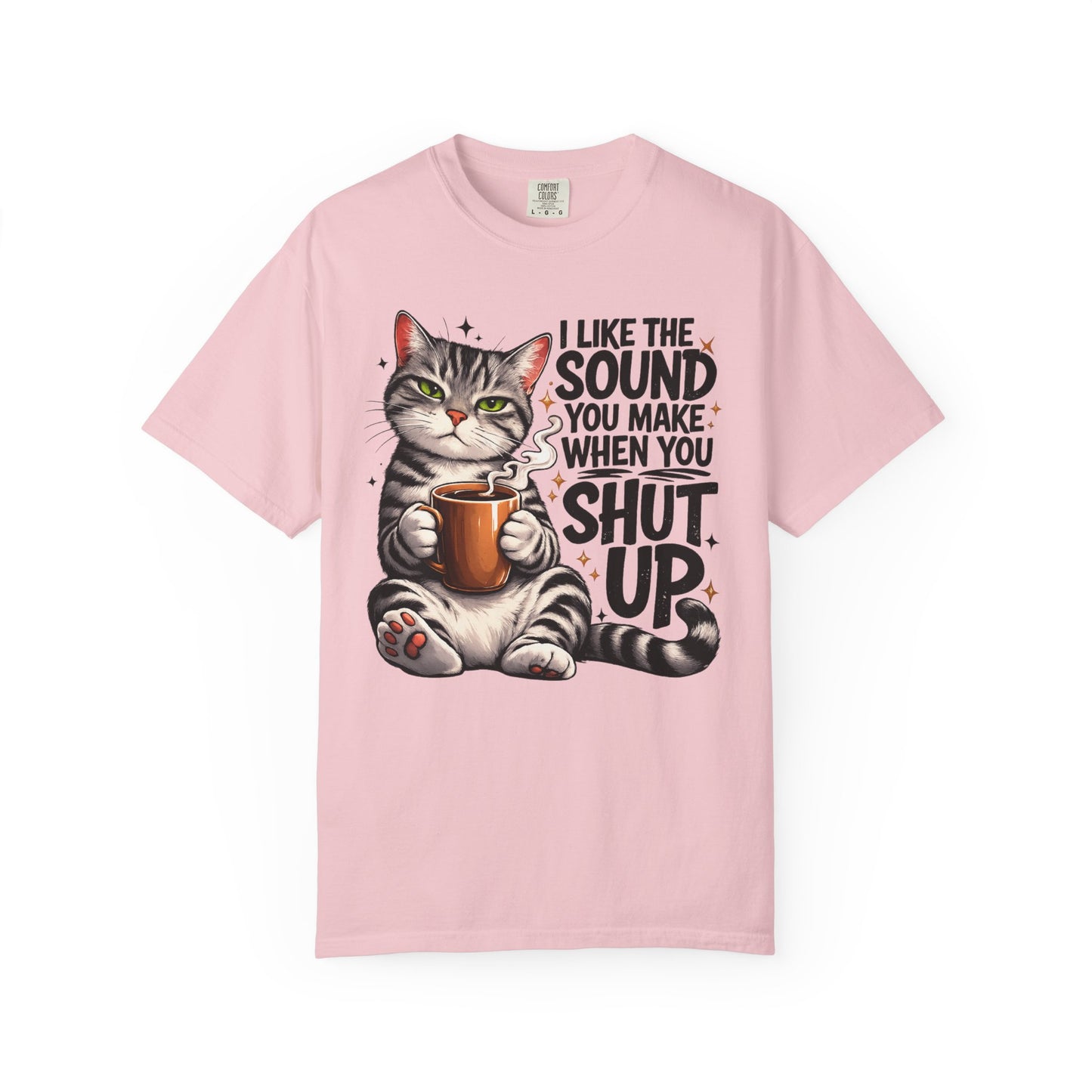 Sarcastic Cat Coffee Graphic T-Shirt