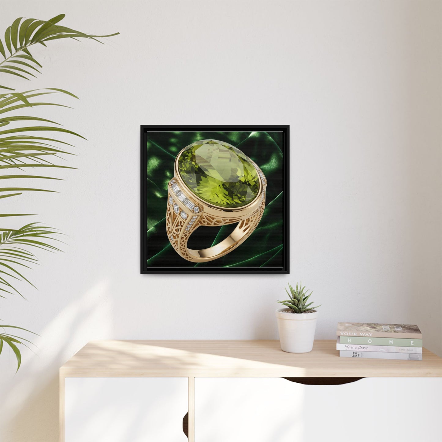 Peridot Verdant Glow Ring Canvas