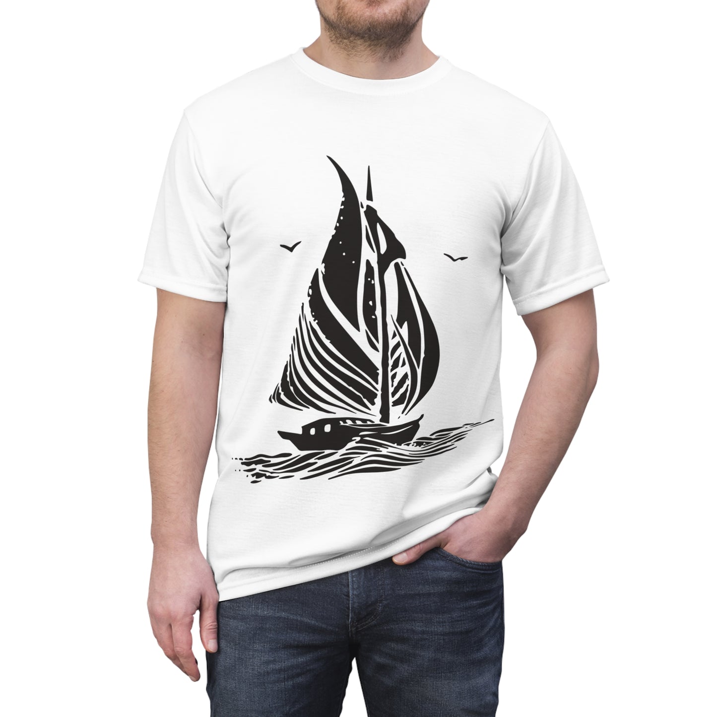 Minimal Sailboat Graphic Tee