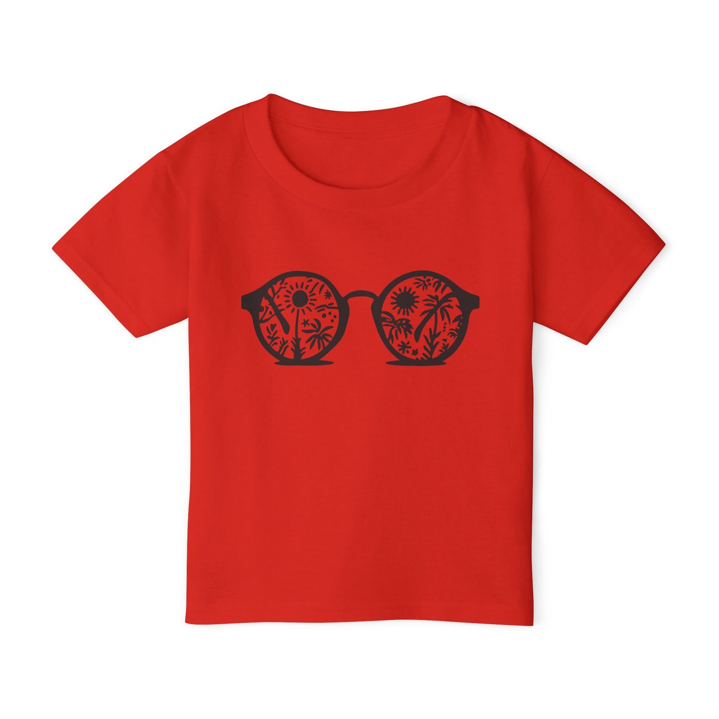 Toddler Floral Sunglasses Graphic T-Shirt