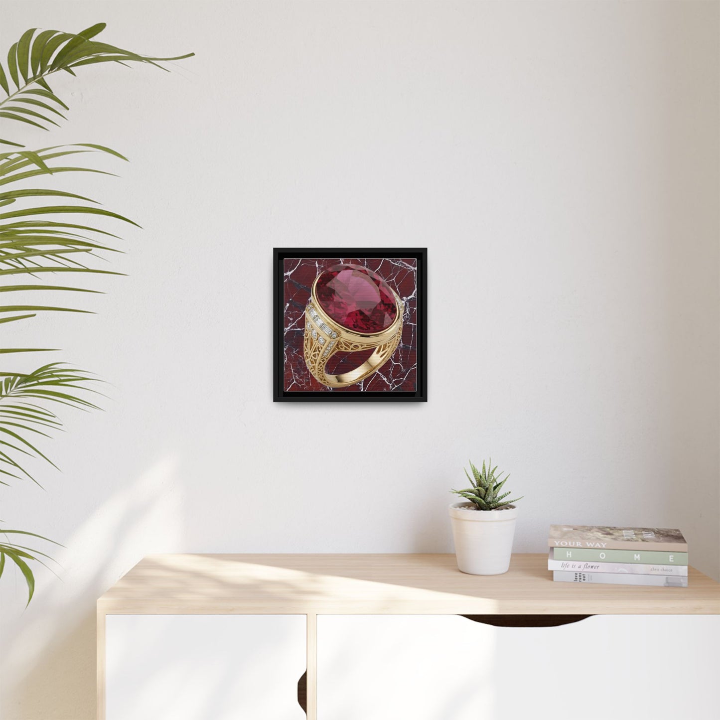 Burgundy Ruby Veinstone Canvas