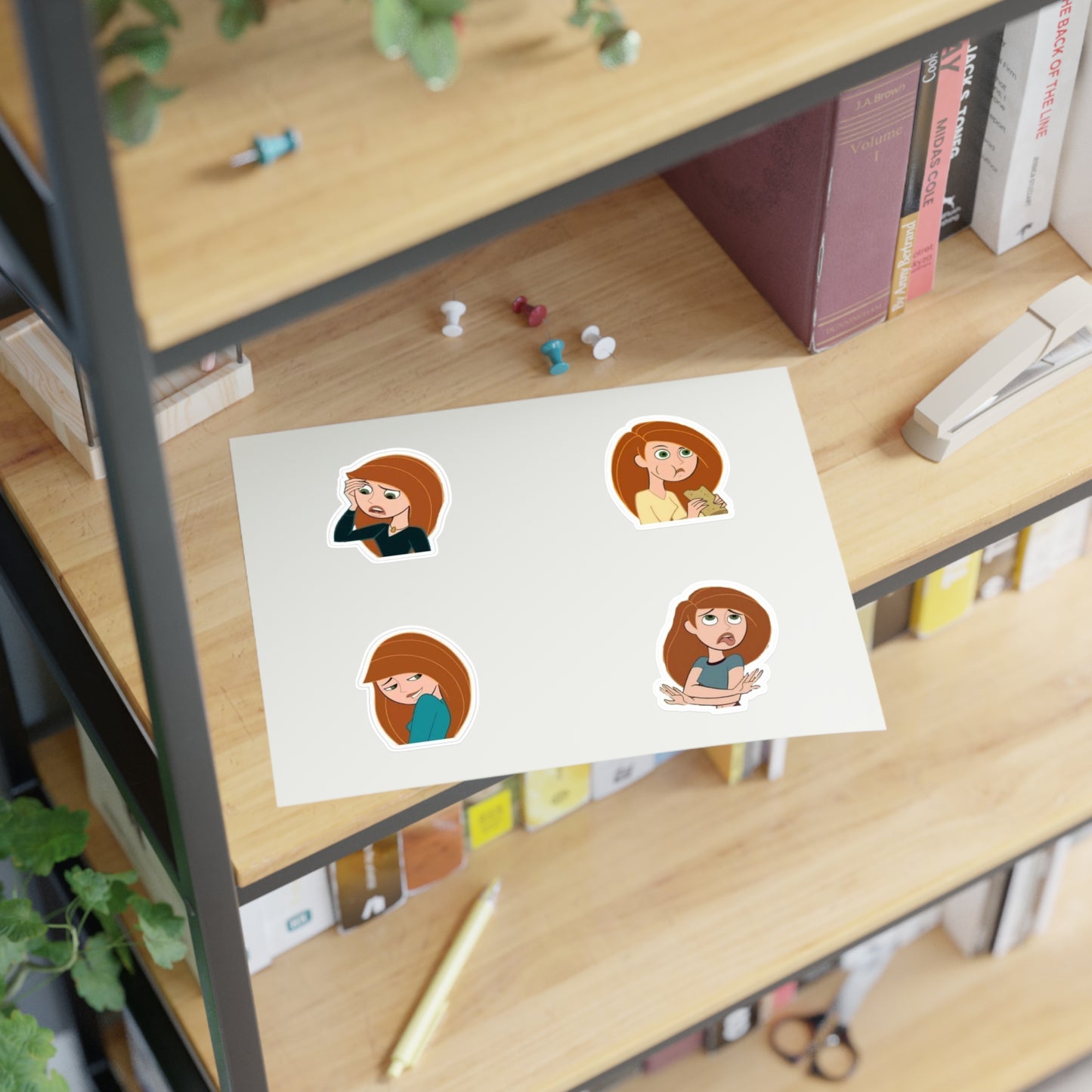 Retro Adventure Girl Sticker Sheet