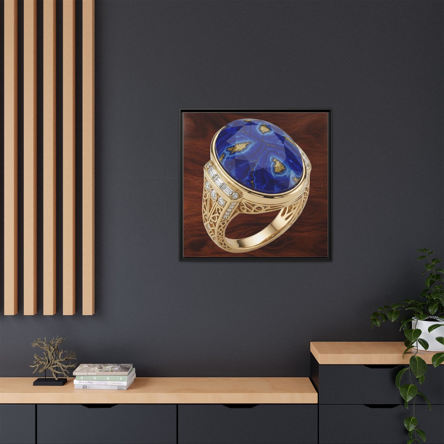 Lapis Walnut Showcase Canvas