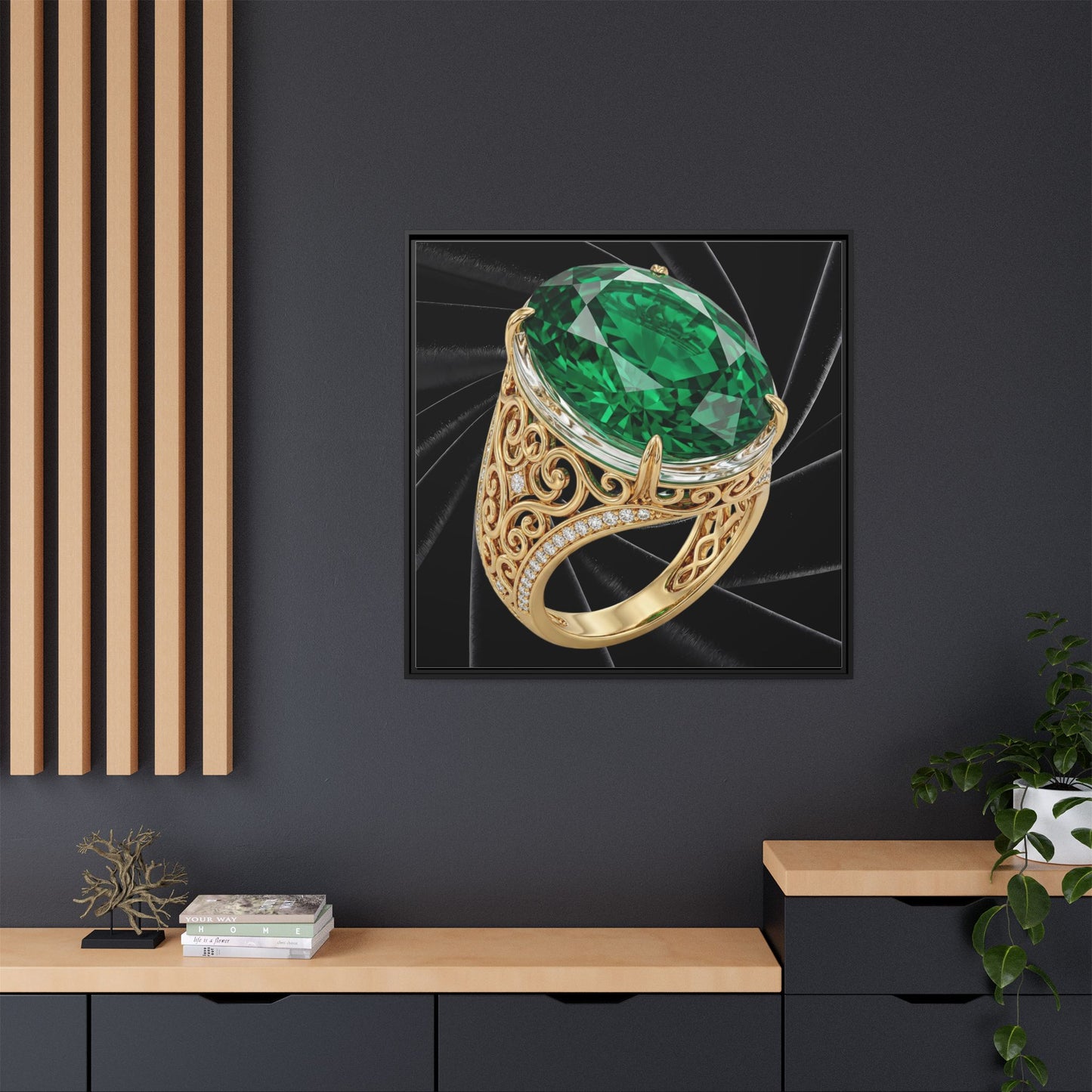 Noir Emerald Ring Canvas