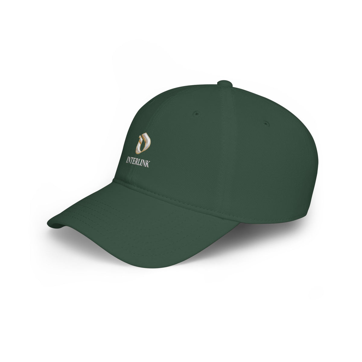 Pearl Motif Low-Profile Interlink Cotton Twill Cap