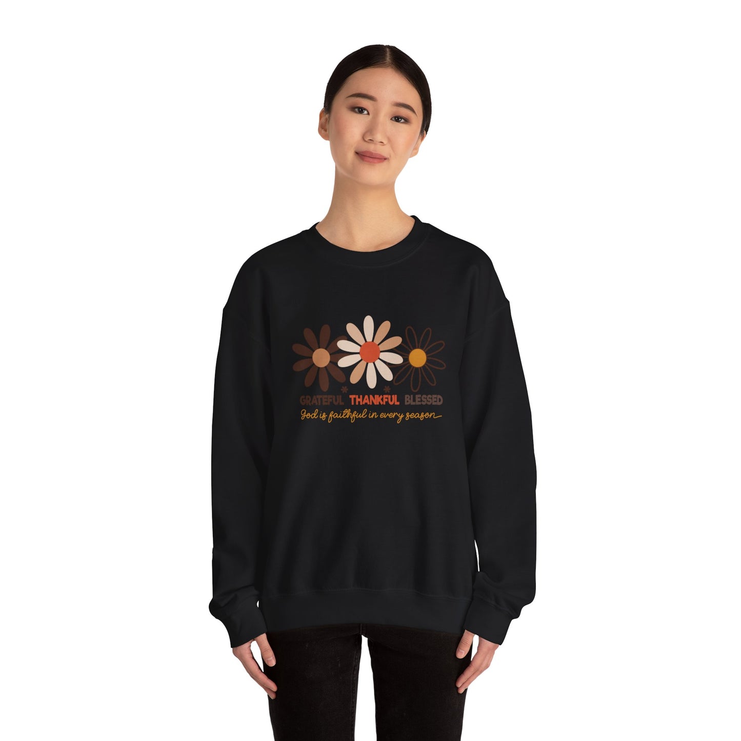 Grateful Thankful Blessed Women's Crewneck Sweatshirt