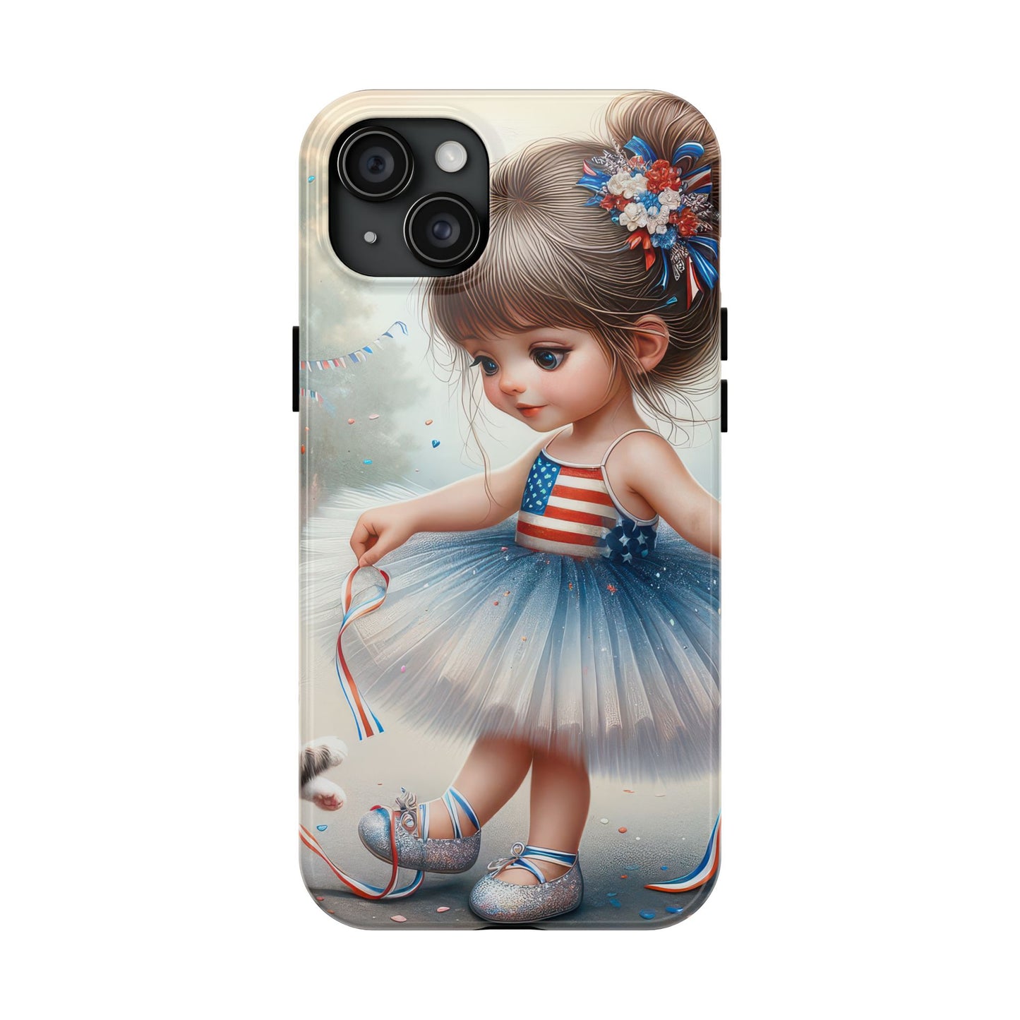 Little Patriot Girl Tough Phone Case