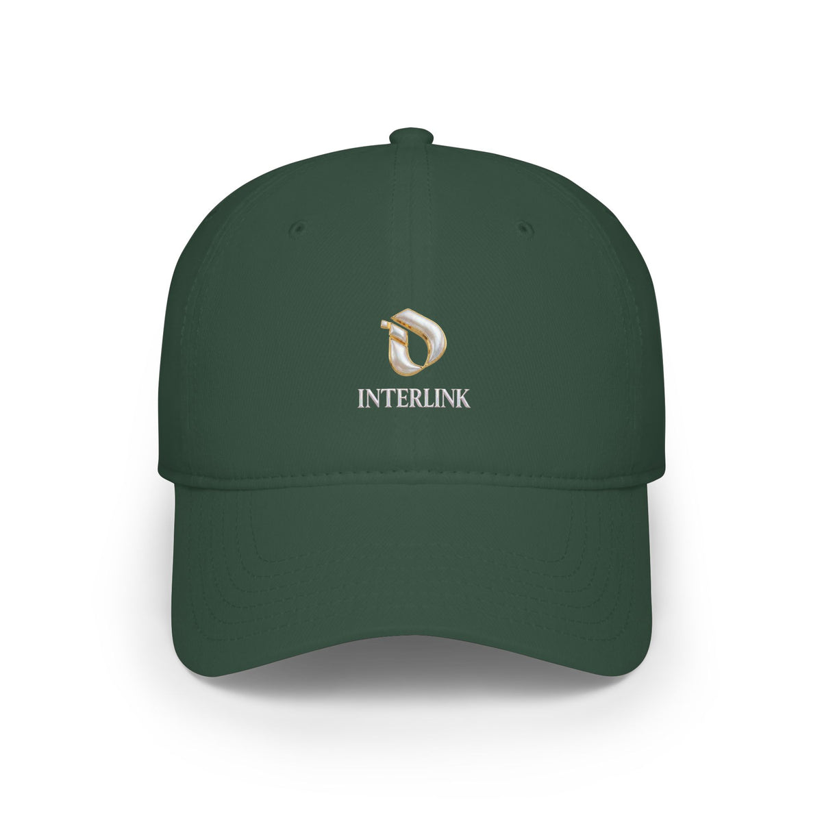 Pearl Motif Low-Profile Interlink Cotton Twill Cap