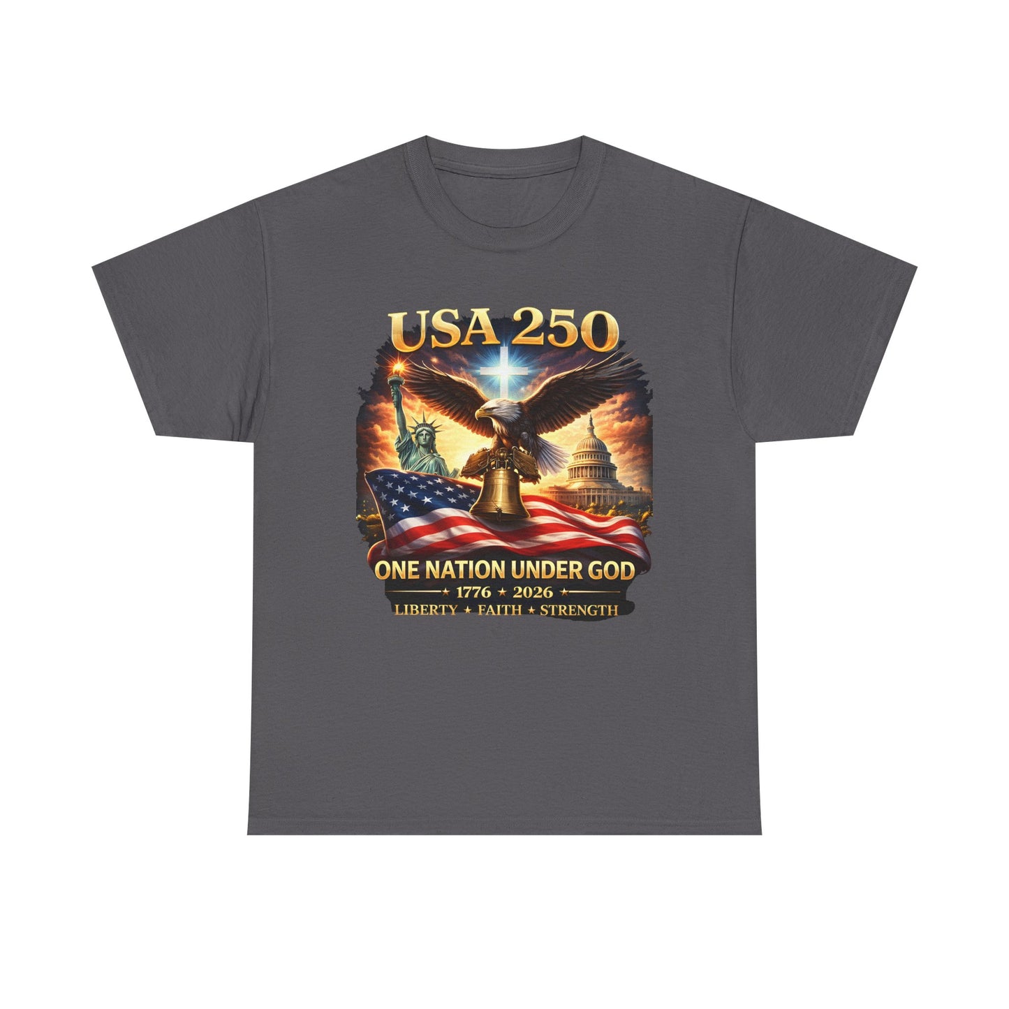 USA 250 Patriotic Tee – One Nation Under God 1776 Shirt