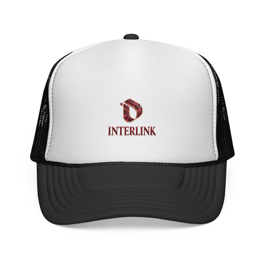 Ruby Gemstone Trucker Cap with Interlink Wordmark