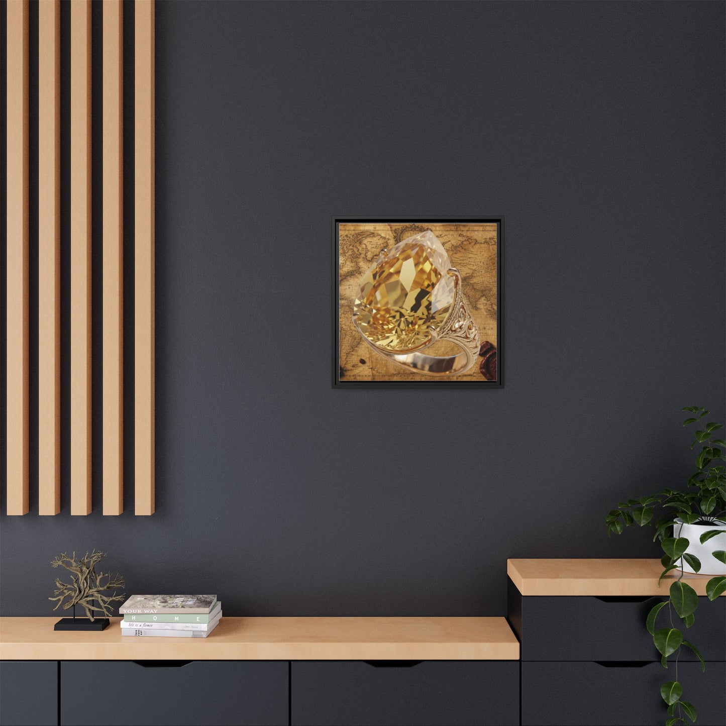 Antiquarian Ring Framed Canvas