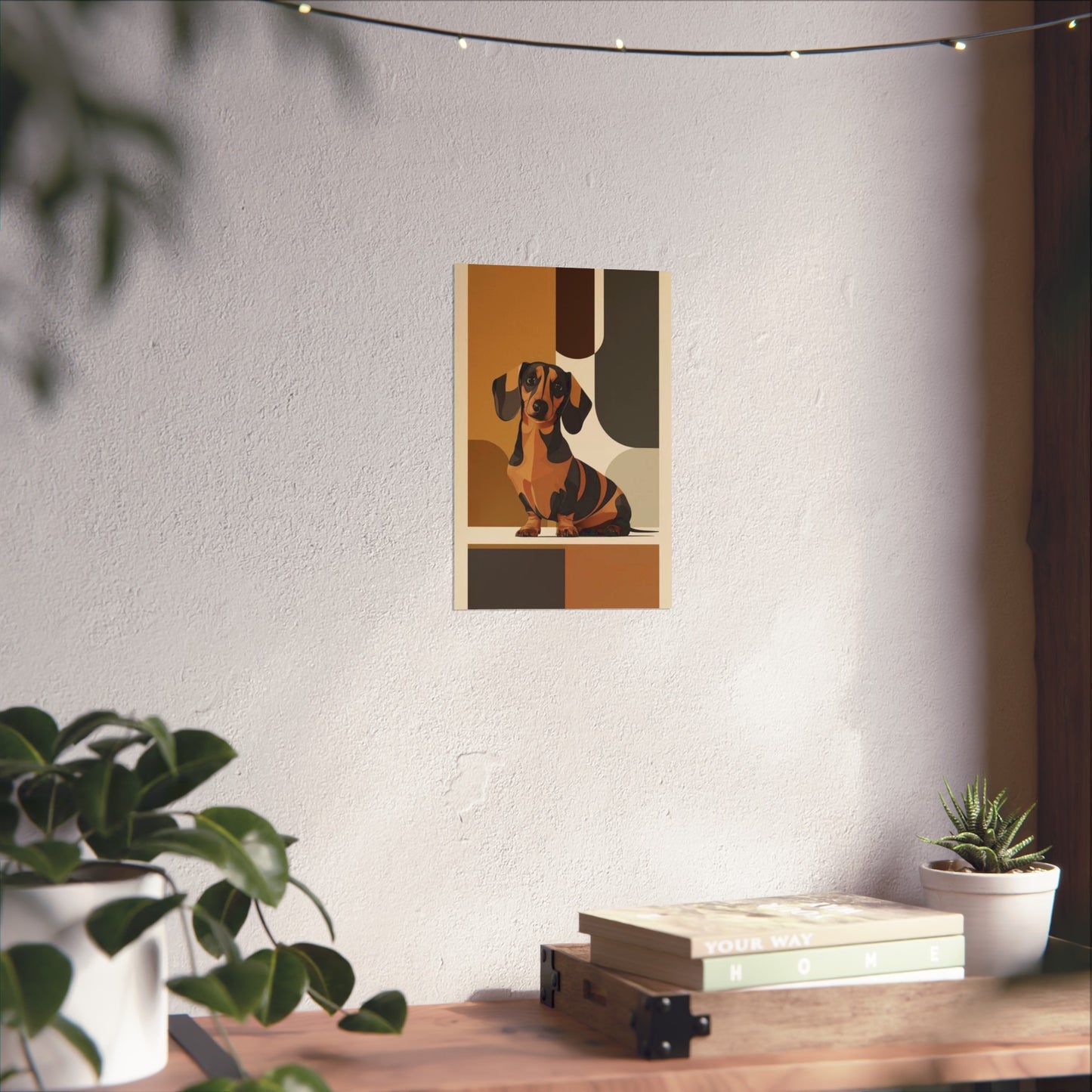 Dachshund Geometry Poster
