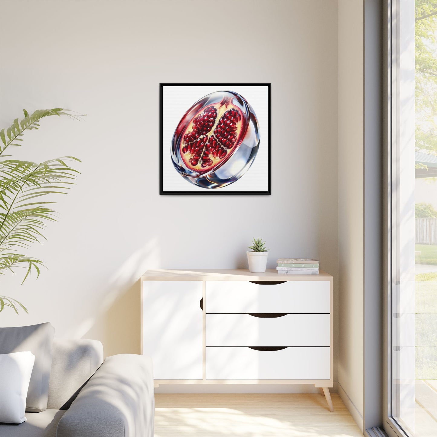 Crimson Pomegranate Framed Wall Art