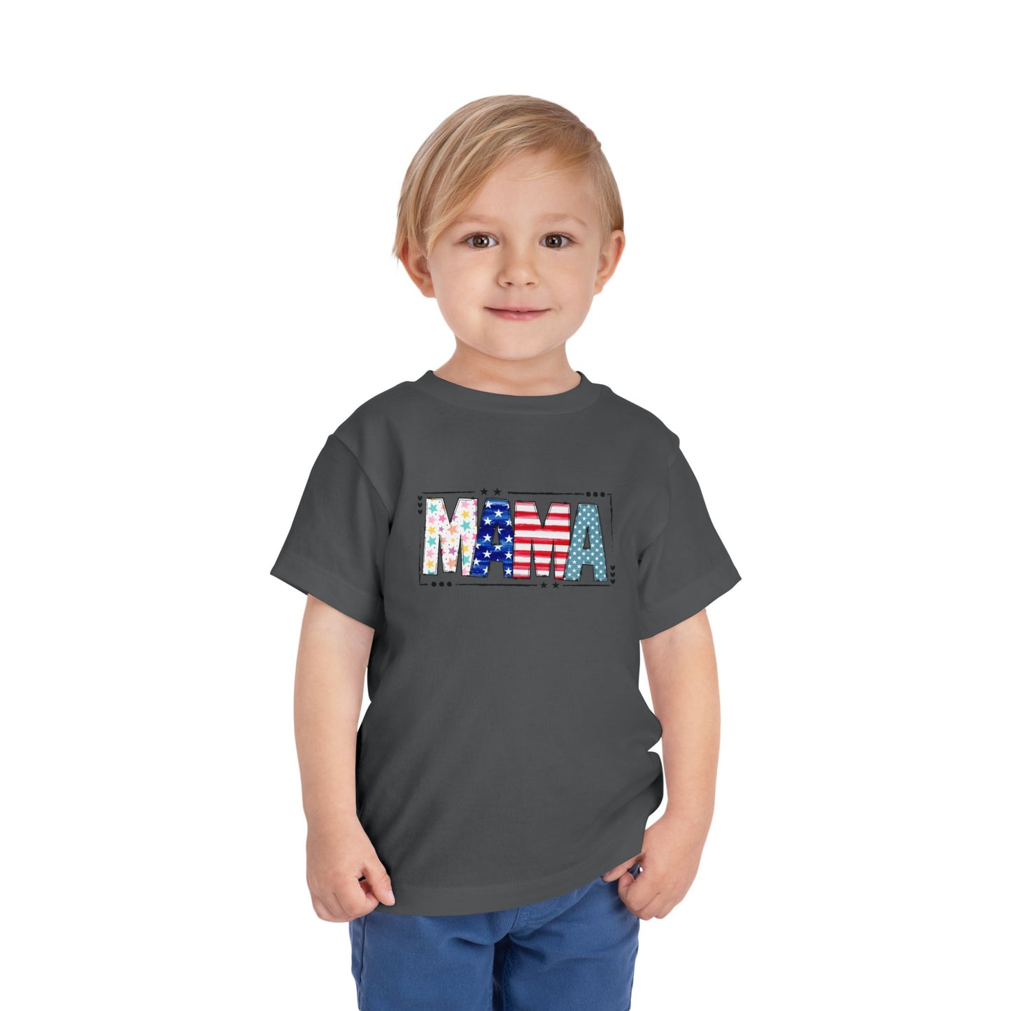 Toddler MAMA Patchwork Stars & Stripes T-Shirt