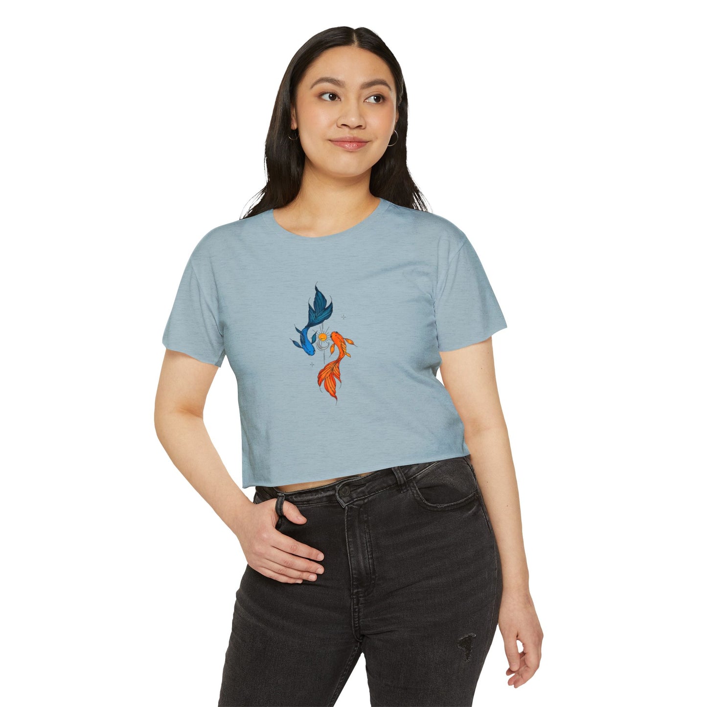 Twin Koi Harmony Boxy Tee