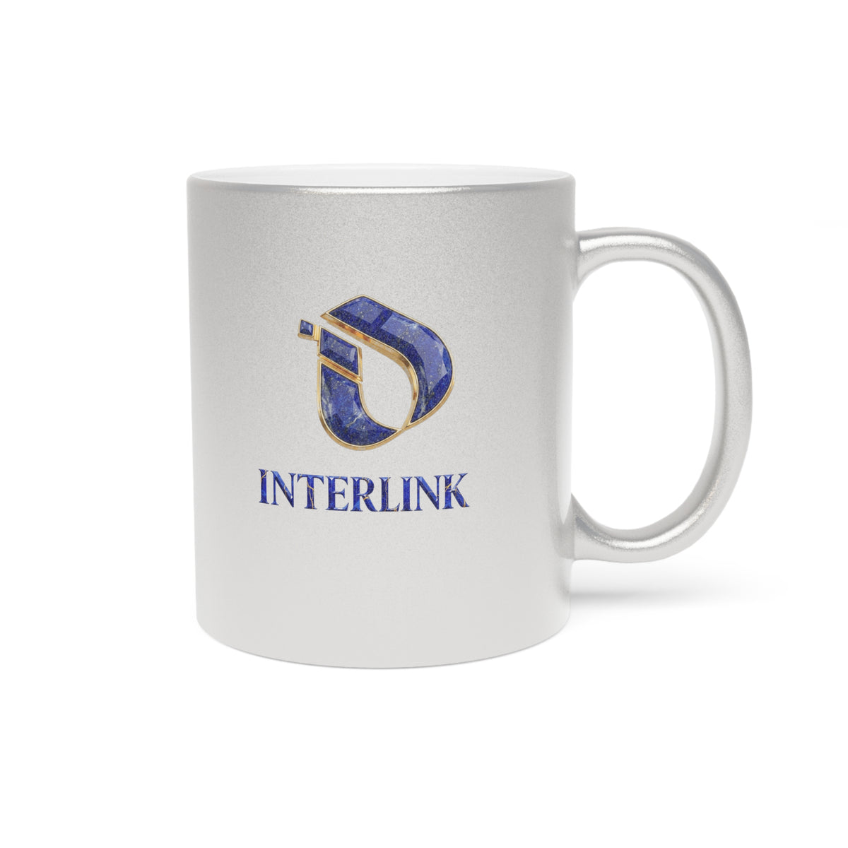 Lapis Lazuli Interlink Metallic-Finish 11oz Ceramic Mug