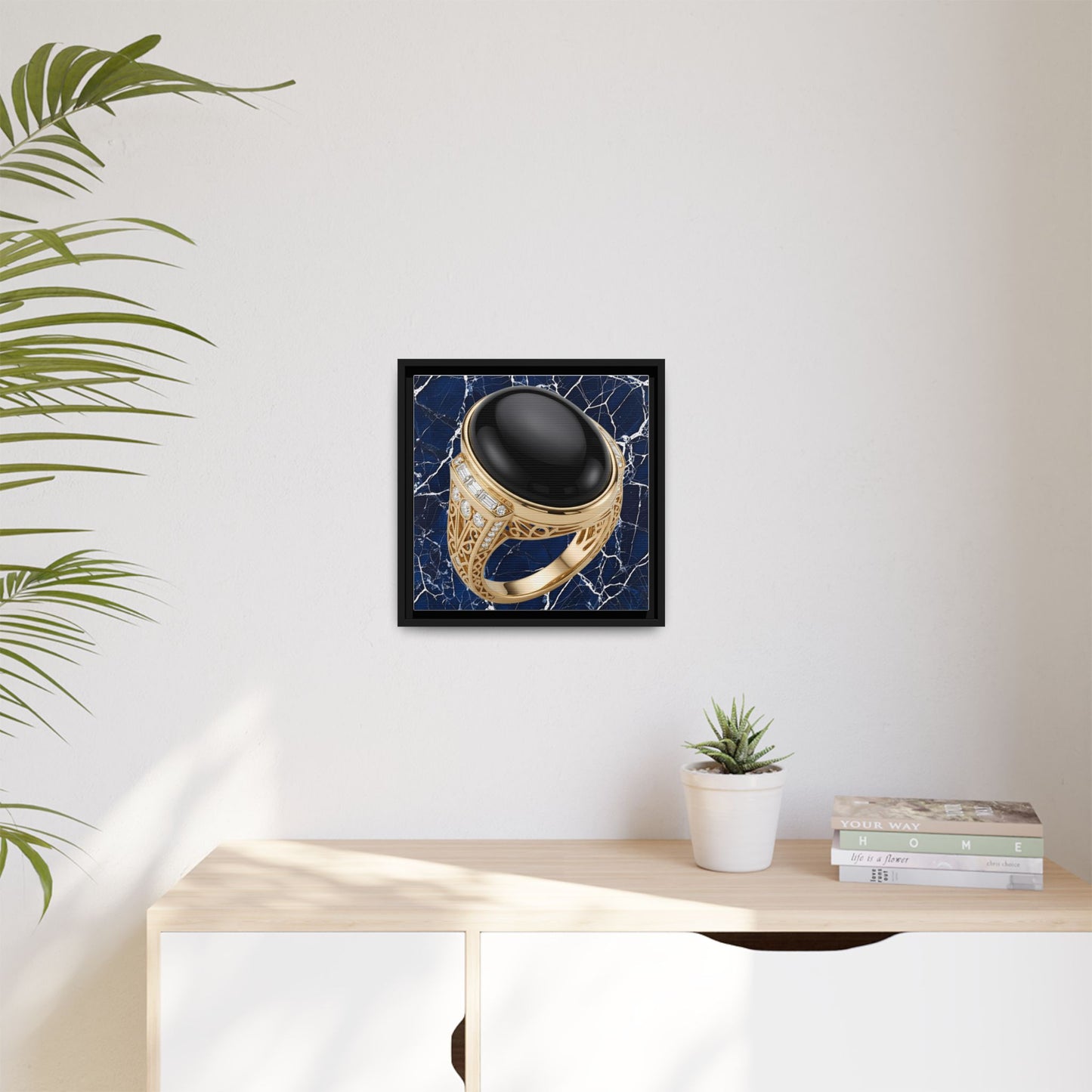 Onyx Cobalt Marble Canvas