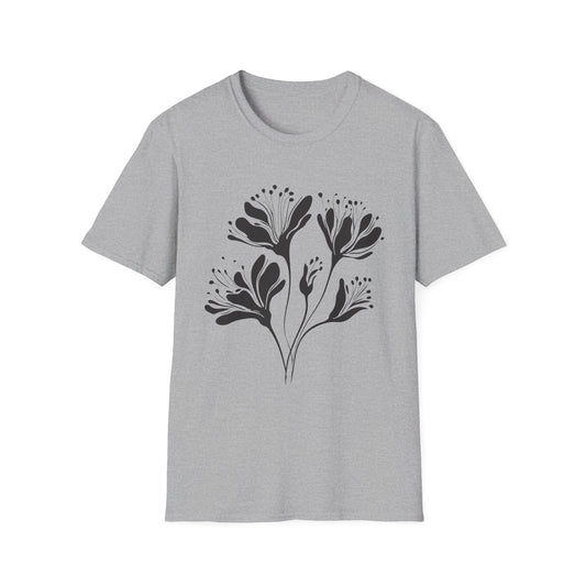 Monochrome Floral Silhouette Tee