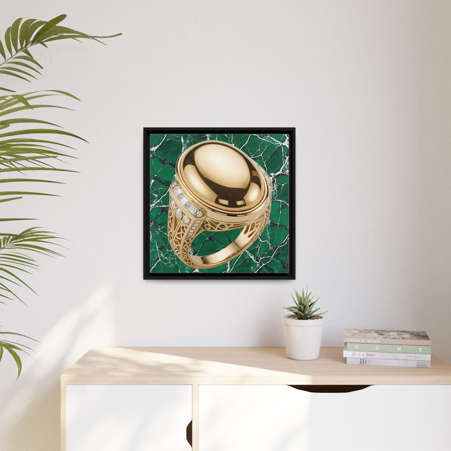 Regal Gold Marble Ring Canvas
