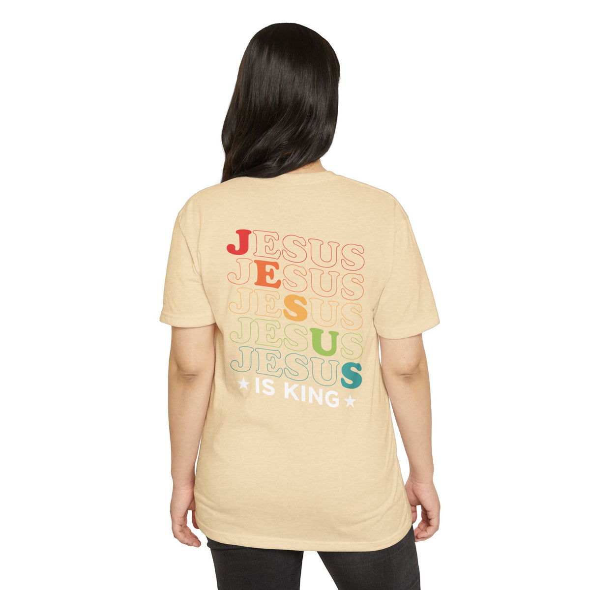 Jesus Is King Stacked Faith Women’s Tee