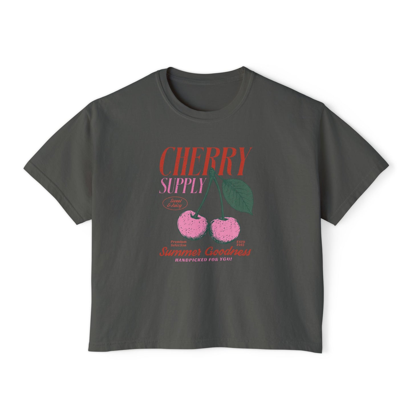 Cherry Graphic Women's Boxy Tee
