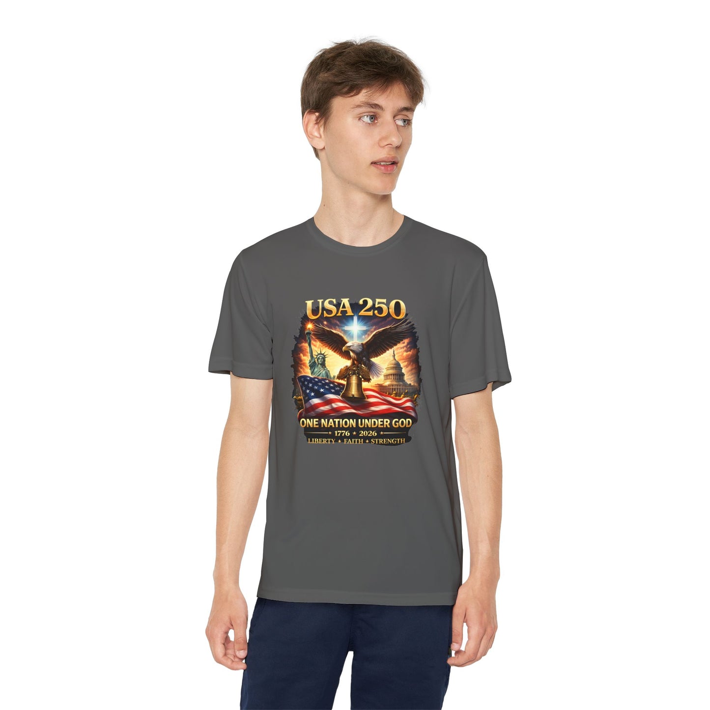 USA 250 Youth Patriotic Graphic Tee