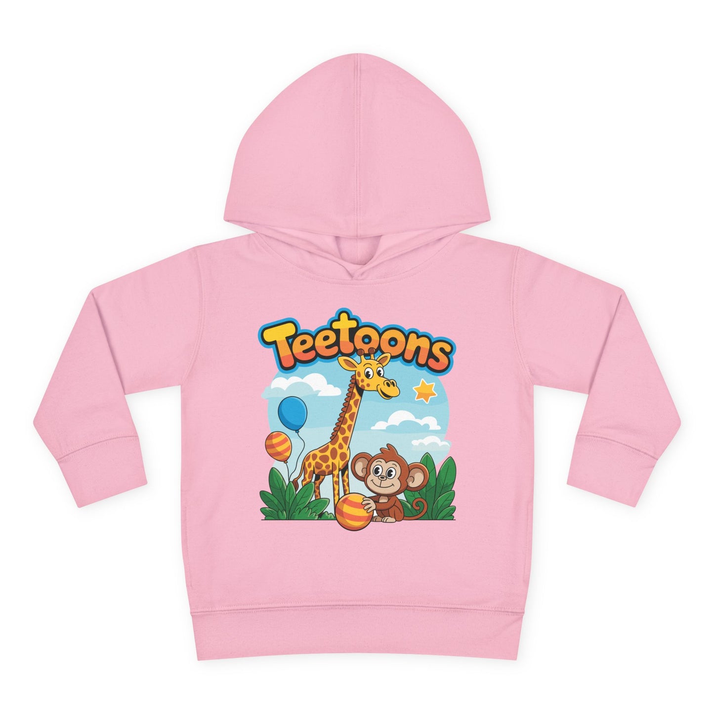 Giraffe and Monkey Toddler Pullover Hoodie