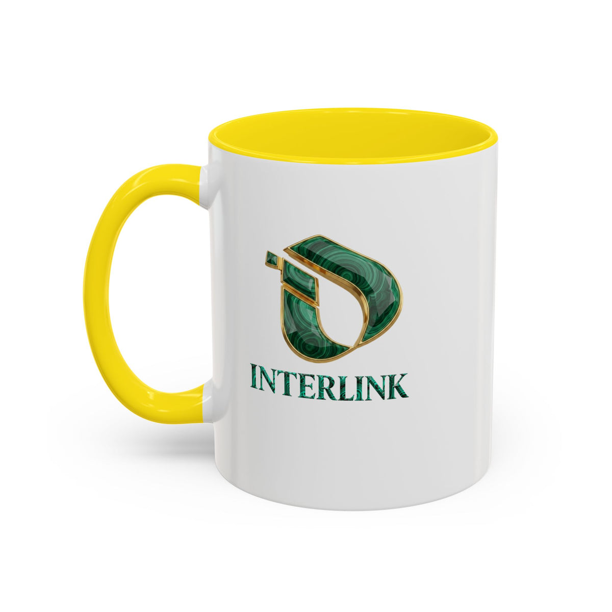 Malachite Vein Interlink Two-Tone Ceramic Mug