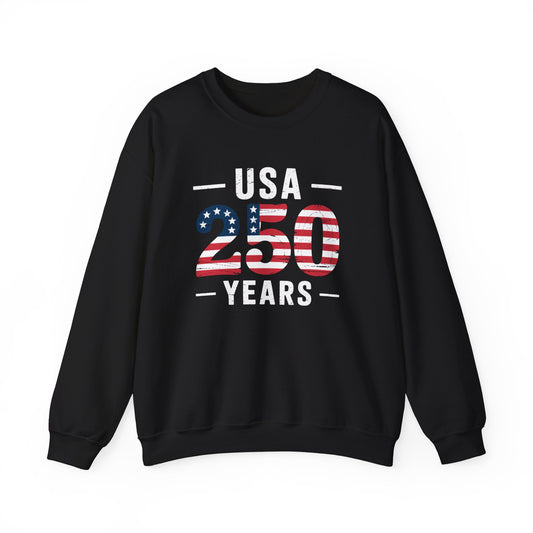 USA 250 Years Patriotic Crewneck Sweatshirt