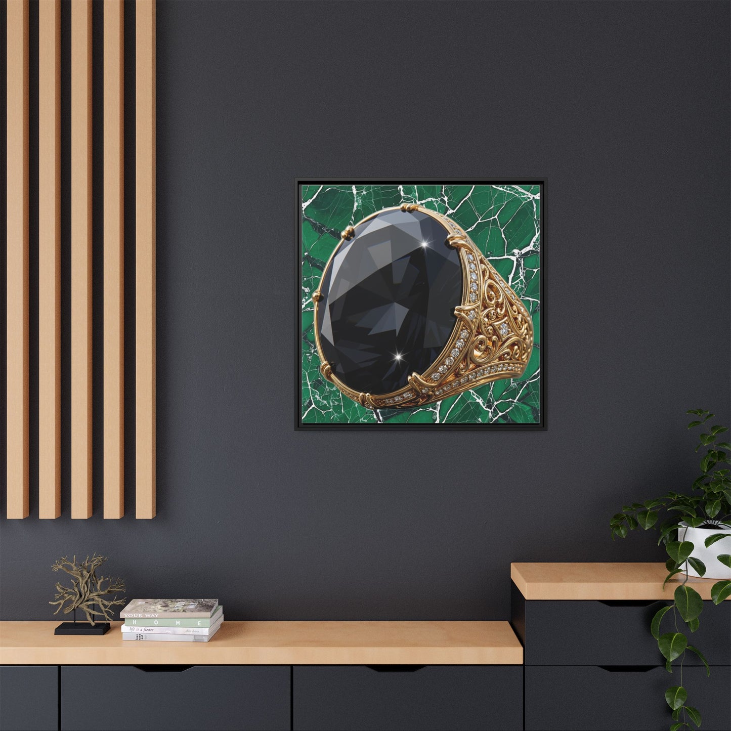 Black Diamond Mosaic Canvas