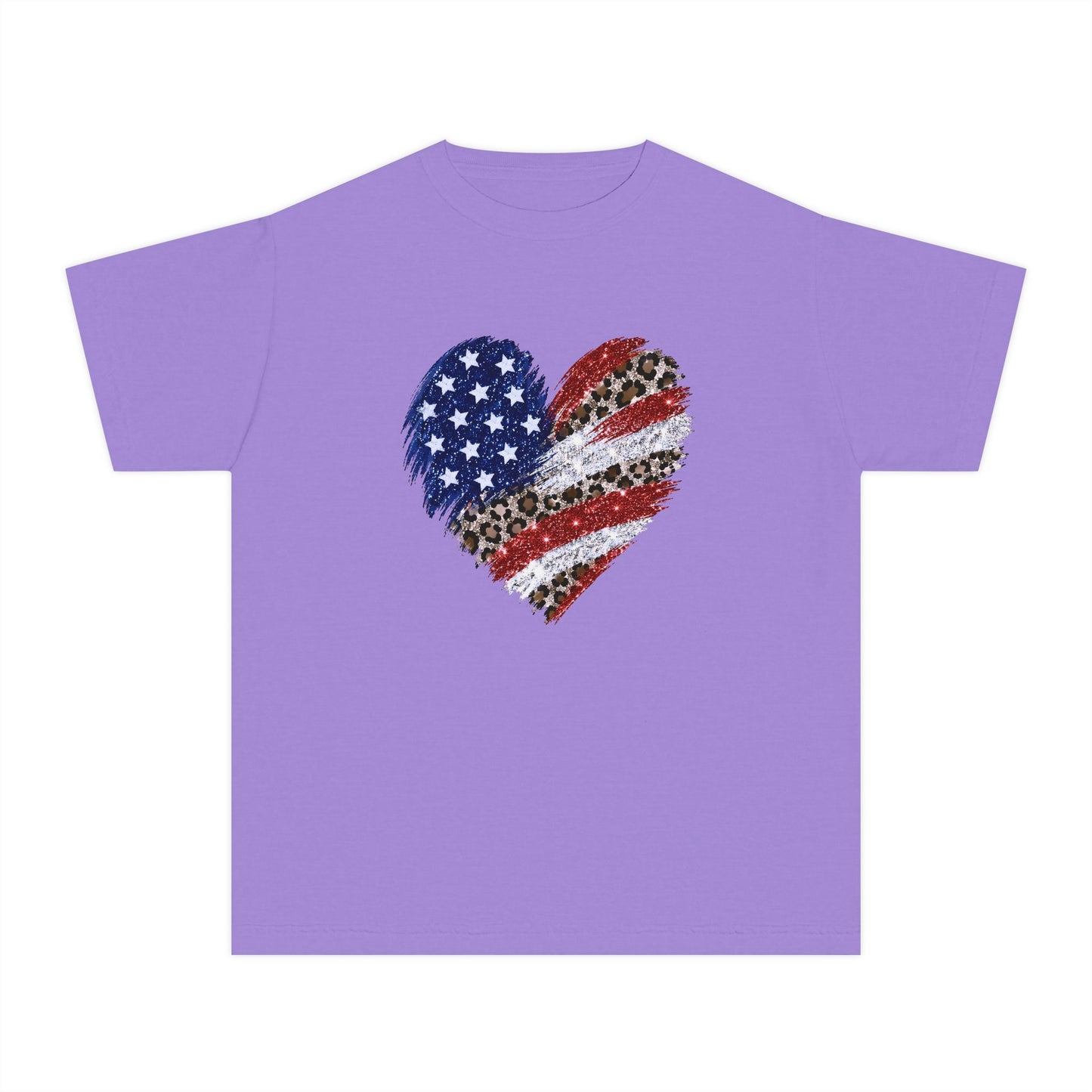 Distressed American Flag Heart Youth T-Shirt