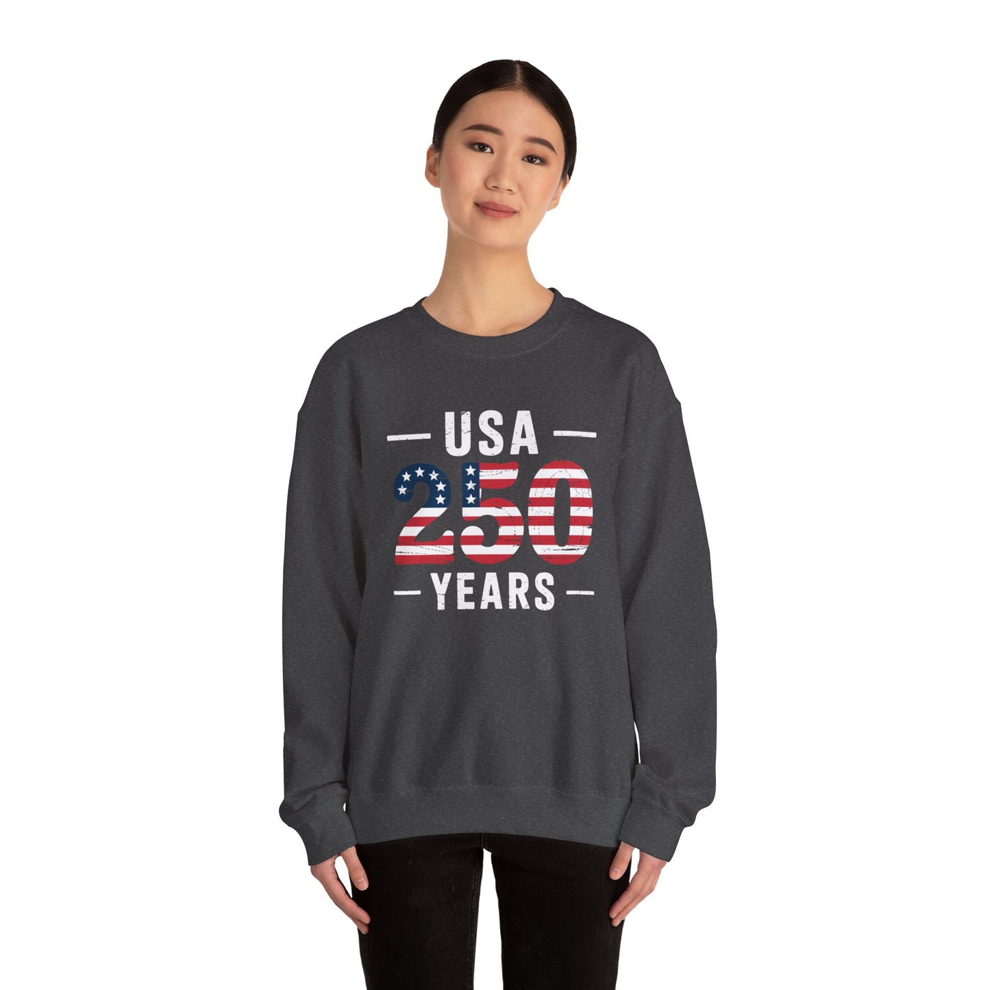 USA 250 Years Patriotic Crewneck Sweatshirt