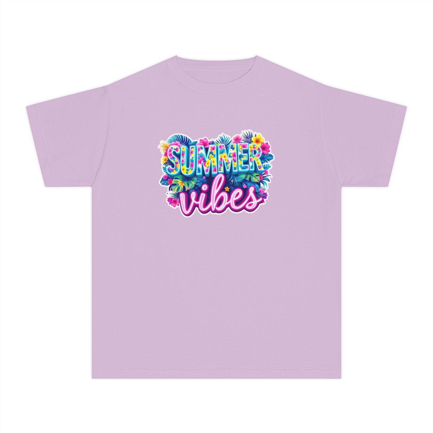 Summer Vibes Floral Youth Tee