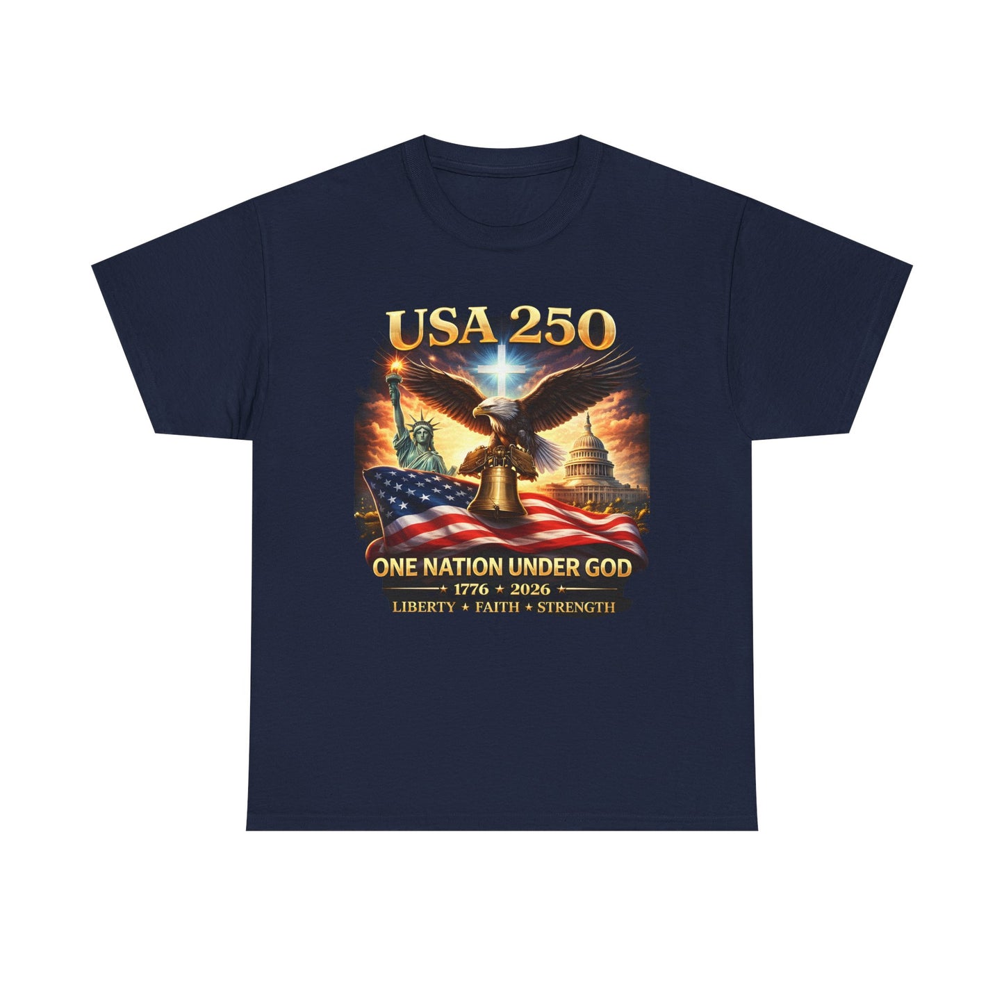 USA 250 Patriotic Tee – One Nation Under God 1776 Shirt